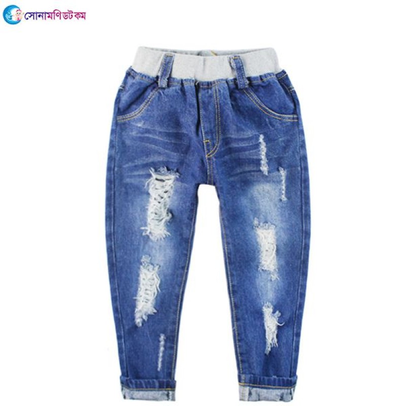 Boys' Denim jeans Pant with scratch style