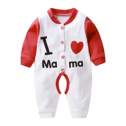 Long Sleeve Cotton Romper for Newborn - love mom