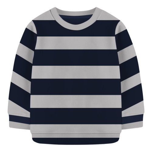 Baby Sweat Shirt -Crem and navy Blue