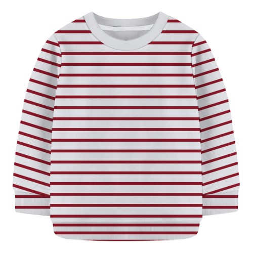 Baby Sweat Shirt- White and red Stripe