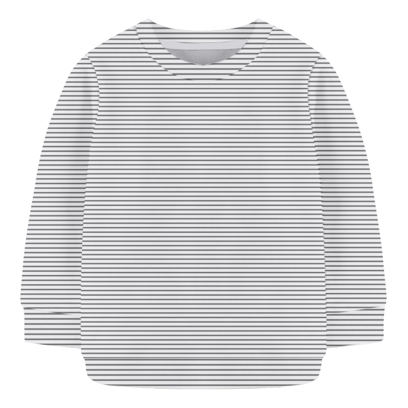 Baby Sweat Shirt-  Olive  & White  Stripe