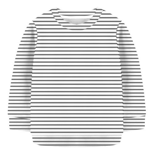 Baby Sweat Shirt - Black and white Stripe