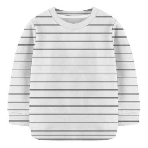 Baby Sweat Shirt - Black and white Stripe