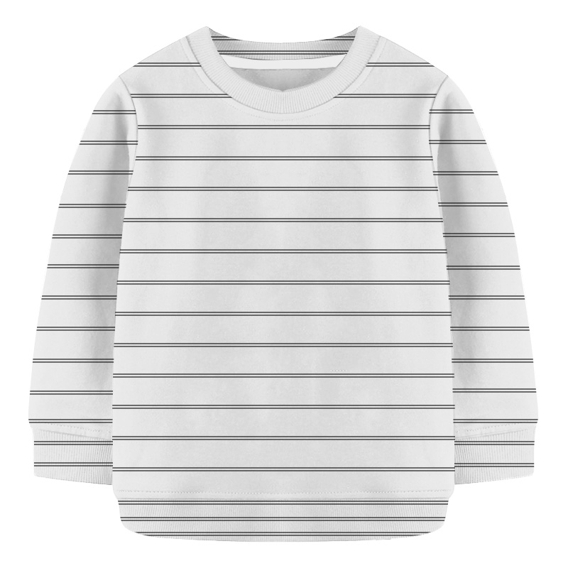 Baby Sweat Shirt -  Black & white Stripe