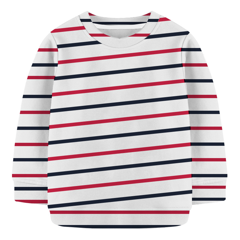 Baby Sweat Shirt -   Black ,Red  and  Gray Stripe
