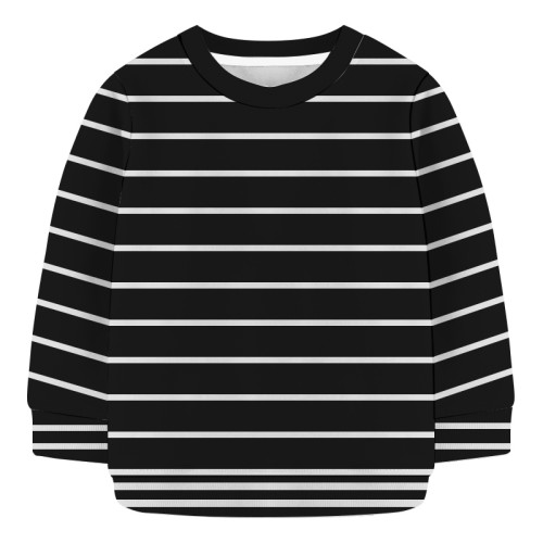 Baby Sweat Shirt - Black and White Stripe