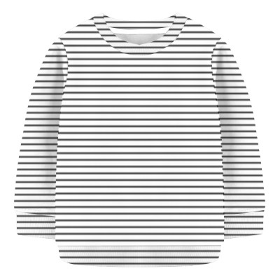 Baby Sweat Shirt - Navy Blue and Gray Stripe