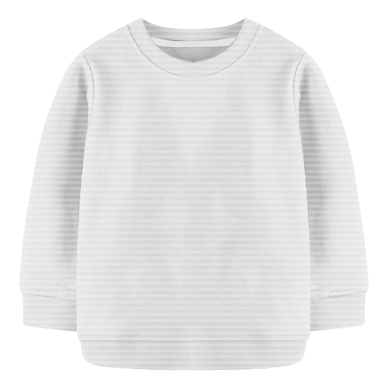 Kids Sweat Shirt- Cream With Stripe
