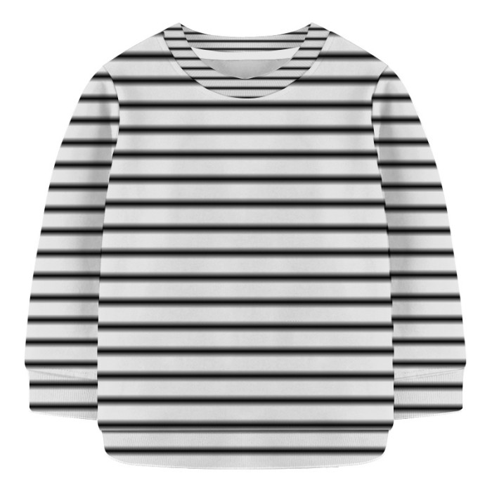 Baby Sweat Shirt- White and Black Stripe | at Sonamoni BD