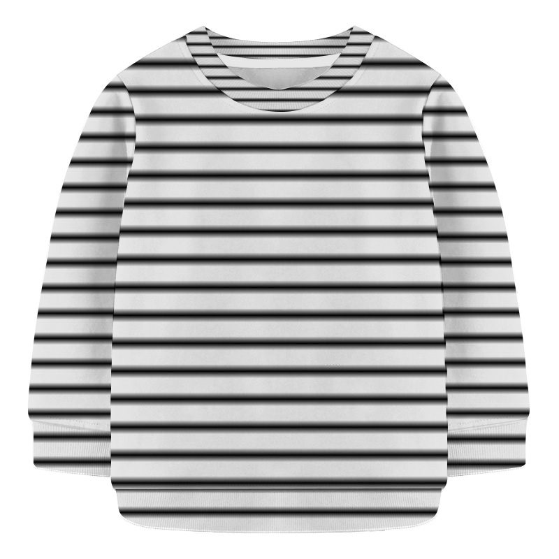 Baby Sweat Shirt- White and Black Stripe