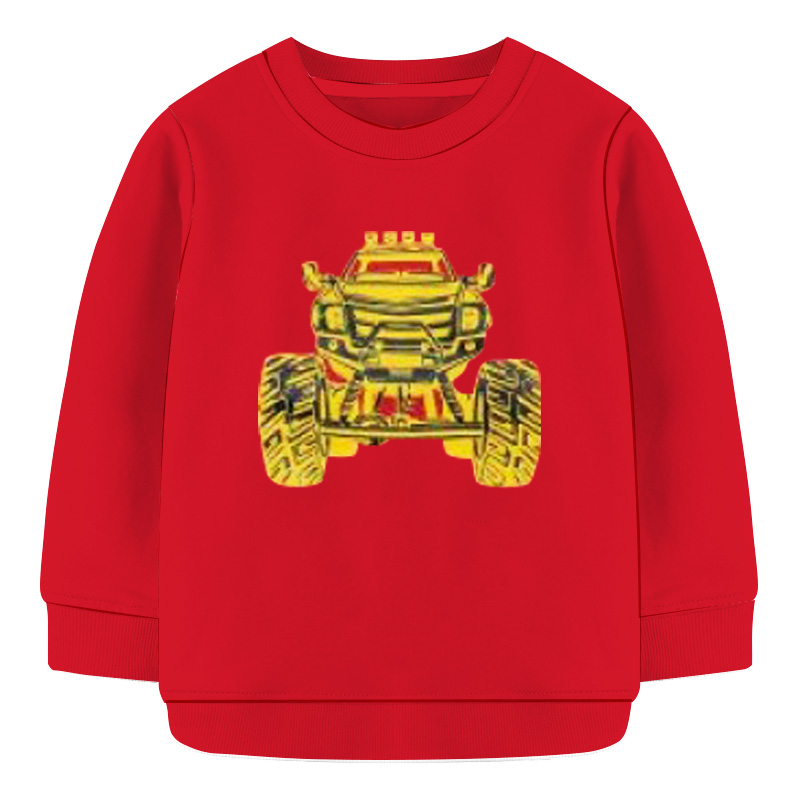 Baby Sweat Shirt- Car Print Red