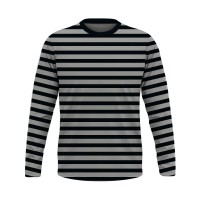 Boys Full sleeves T-shirt- Black and Gray Stripe