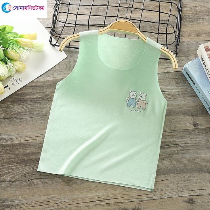 Baby Sleeveless T-Shirt - Light Green | at Sonamoni BD