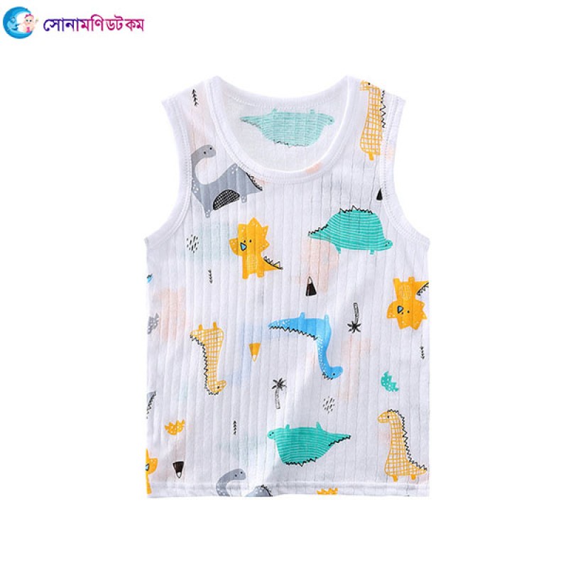 Baby Summer Vest Printed - Little Dinosaur | Maggi Sleeve T-Shirt | T-shirt at Sonamoni.com