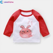 Baby Long-sleeved T-shirt - White Red
