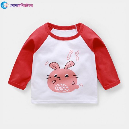 Baby Long-sleeved T-shirt - White Red