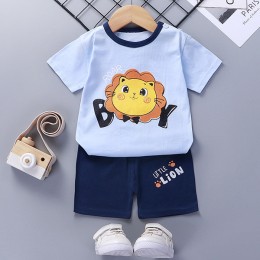 Baby Dress Set With Pant-Blue