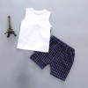 Boys Sleeveless T-Shirt with Shorts Set - Shell + Bing vest