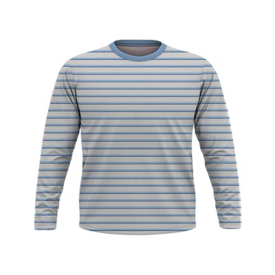 Baby Full Sleeve T-Shirt - Sky Blue & Gray