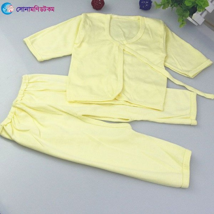 Newborn Baby Dress Set -Yellow | at Sonamoni BD