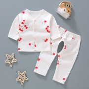 Newborn Baby Lace-up Dress Set - Cherry Buttons