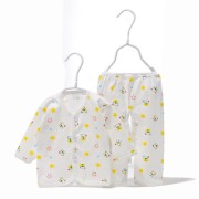 Newborn Baby Button Dress Set - White