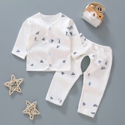 Newborn Baby Dress Set - Airplane Buttons