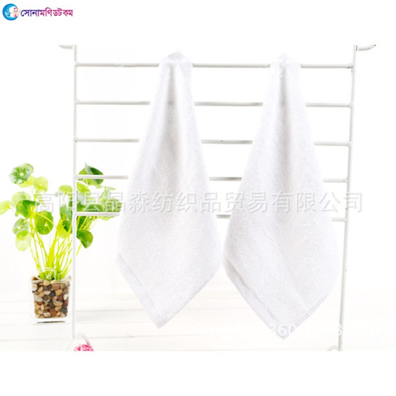 Face Towel Bamboo Fiber 25x25 Inch For Children-White | Bath Towels & Robes | Bath & Skin at Sonamoni.com