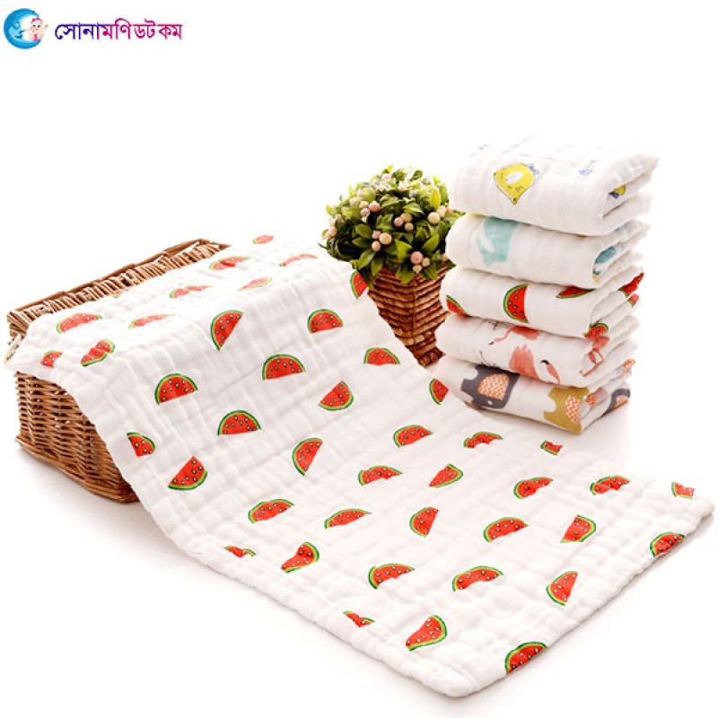 Baby Face Towel Six Layers (25x50) - watermelon