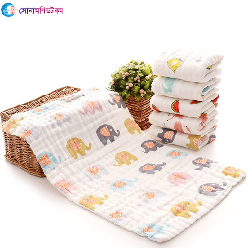 Baby Face Towel Six Layers (30x30) - color elephant