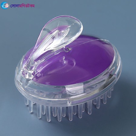 Silicone Shampoo Massage Brush - Purple