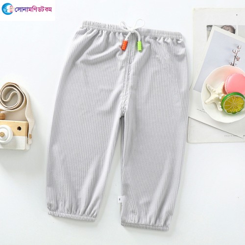 Baby Cotton Silk Trousers - Gray
