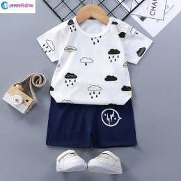 Baby T-Shirt and Shorts Set - White and Black