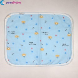 Waterproof Breathable Baby Bed Protector Sheet - Blue Sky Color with Cartton Print