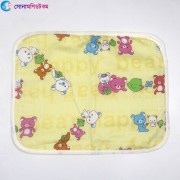 Waterproof Breathable Baby Bed Protector Sheet - Yellow Color with Cartton Print