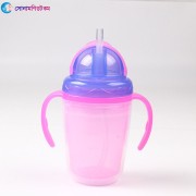 Double Layer Insulation Straw Cup 240 ml - Pink