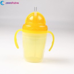 Double Layer Insulation Straw Cup 240 ml - Yellow