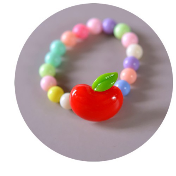 Cartoon Multicolor Beads Bracelets - Apple