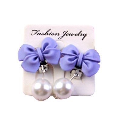 Girls' bow earrings - Purple