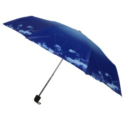 8K couple three-fold umbrella - Sky+Nevy Blue