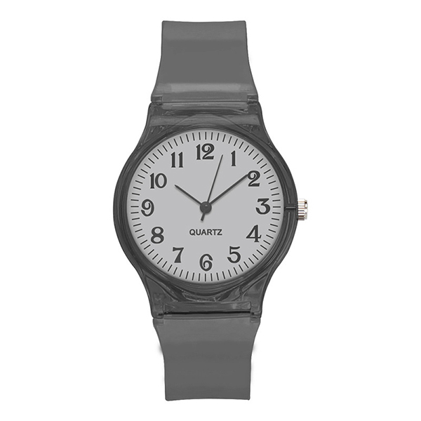 Fashionable Transparent Color Watch - Black