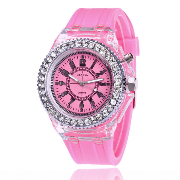 Colorful Lighting Fashion Sports Watch - Pink