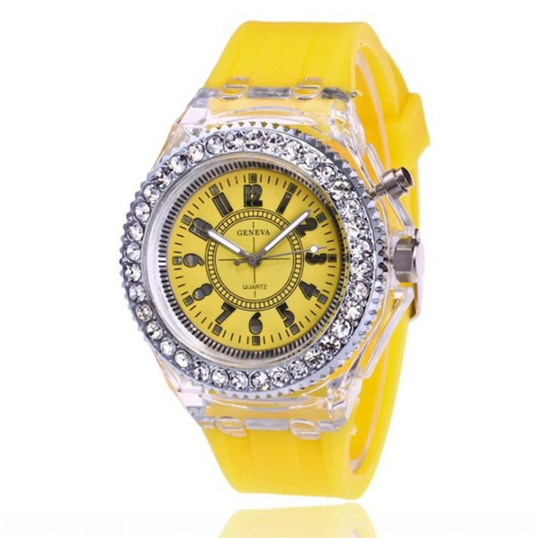 Colorful Lighting Fashion Sports Watch - Yellow