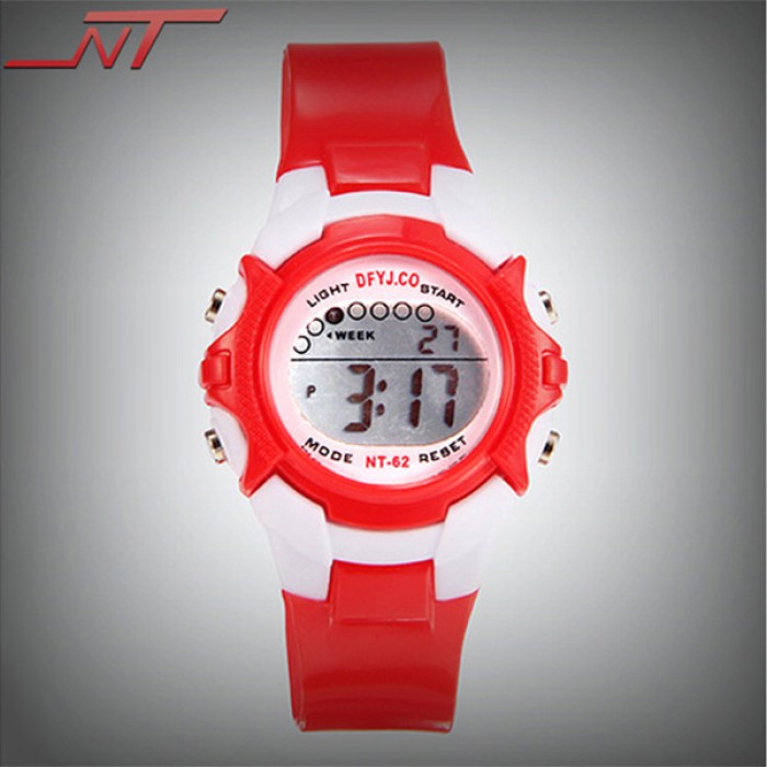 Waterproof Multifunctional Electronic Watch - Red | at Sonamoni BD