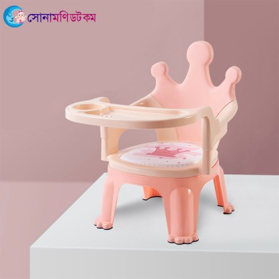 Baby Feeding Chair Chinese- Pink & Crown