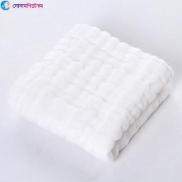 6 Layer Baby Towel Face Towel 30cm X 30cm-White