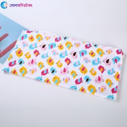 Premium Cotton 1 Layered Baby Blanket - Colourful Bird Print