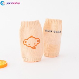 Baby Knee Protection Pad-Cartoon Print with Cream Color