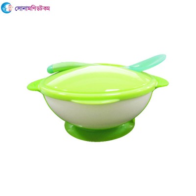Baby Cup Bowl with Spoon-Green Color