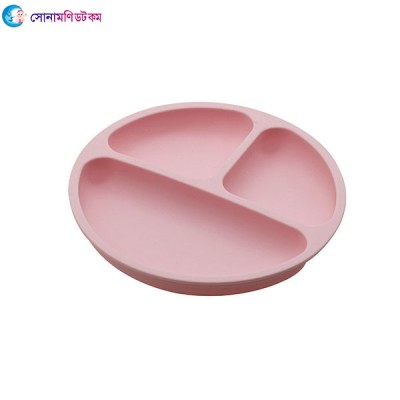 Baby Silicone Dinner Plate-Lite Pink